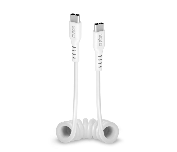 SBS Kabel USB-C - USB-C SBS MFI 1m sprężynka biały # - 1463891 - zdjęcie